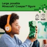 LEGO Minecraft The Creeper Kids Building Toy - Minecraft Toy for Boys & Girls, Ages 10+ - Room Decor for Gamers w/ 1st Version Creeper Minifigure - Gift for Birthdays - 21276 - Image 6