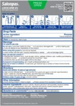 Salonpas LIDOCAINE Pain Relieving Maximum Strength Gel 15Patch - Image 2